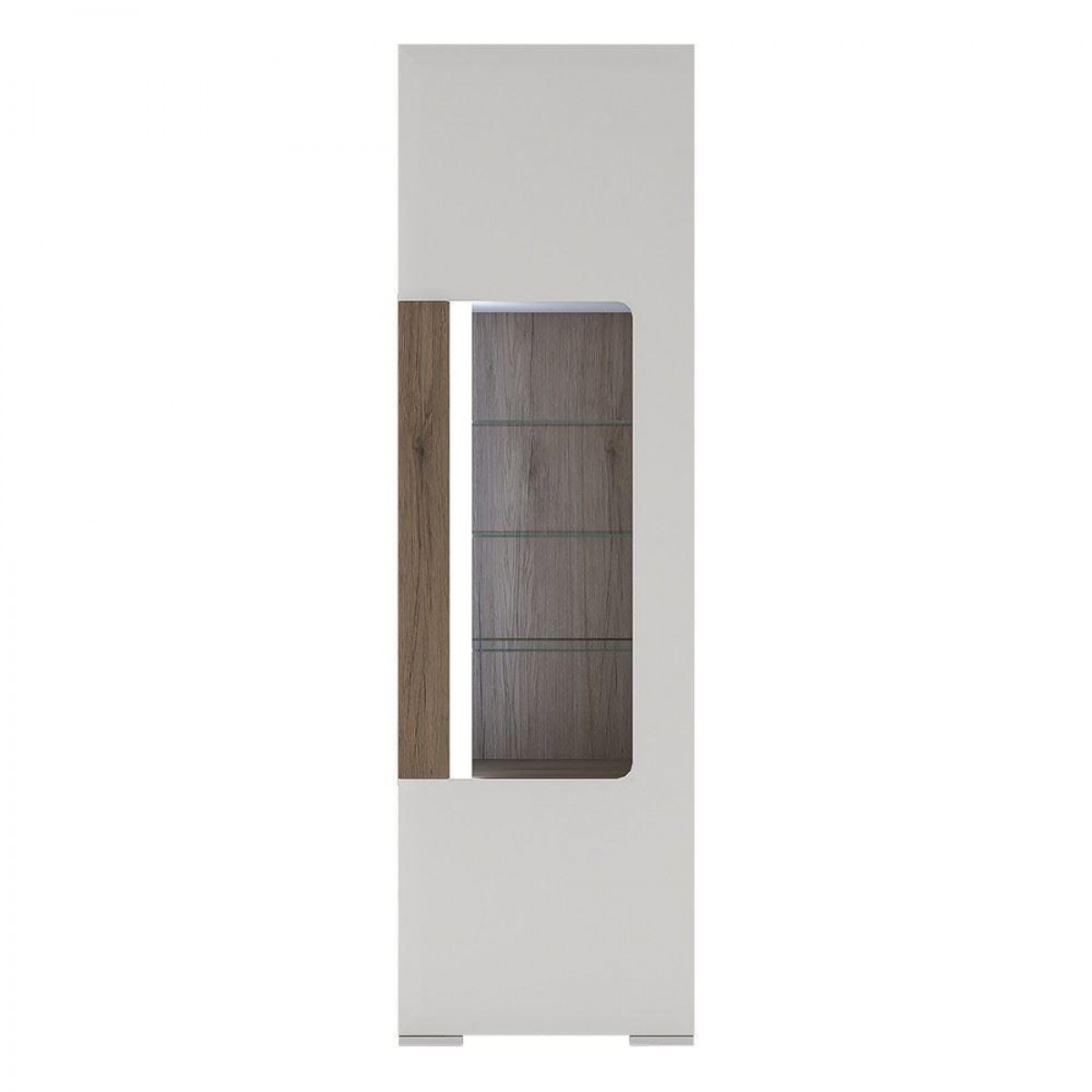 Modern Home Toronto Tall Narrow Glazed Display Cabinet Free